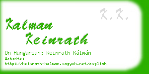 kalman keinrath business card